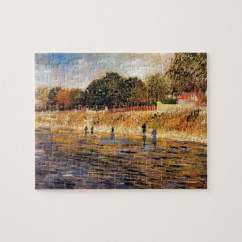 Vincent Van Gogh - Banks Of The Seine Fine Art Jigsaw Puzzle by ArtLoversCafe at Zazzle