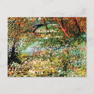 Vincent Van Gogh - Banks of the Seine in Spring Postcard