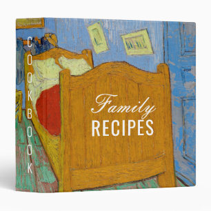 Vincent Van Gogh. Bedroom. Impressionism cookbook 3 Ring Binder