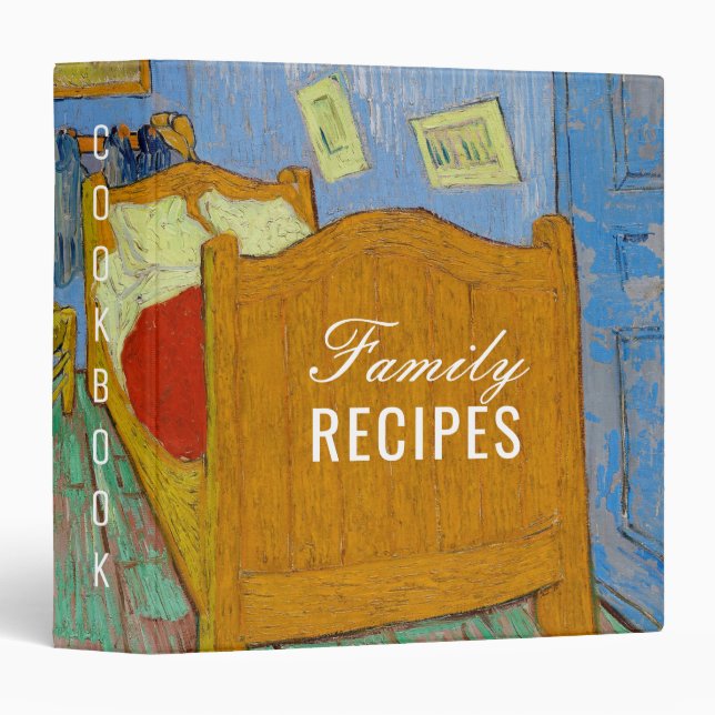 Vincent Van Gogh. Bedroom. Impressionism cookbook 3 Ring Binder (Front/Spine)