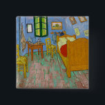 Vincent Van Gogh Bedroom. Impressionism room art Button<br><div class="desc">Vincent Van Gogh "The Bedroom" button. Impressionism room art.</div>