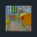 Vincent Van Gogh Bedroom. Impressionism room art Button<br><div class="desc">Vincent Van Gogh "The Bedroom" button. Impressionism room art.</div>