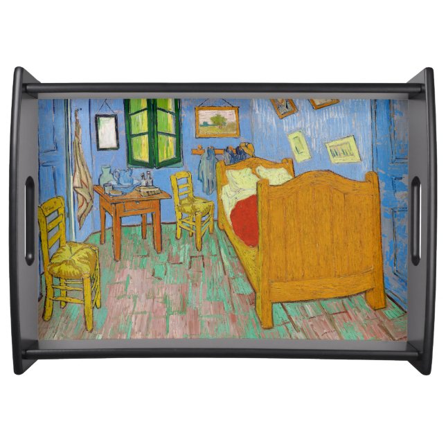 Vincent Van Gogh Bedroom. Impressionism room art Serving Tray (Front)