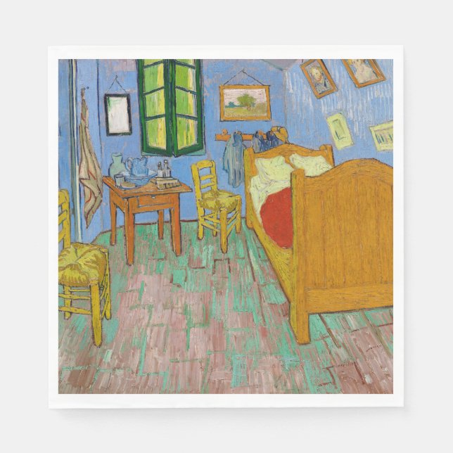Vincent Van Gogh. Bedroom. Impressionism vintage Napkins (Front)