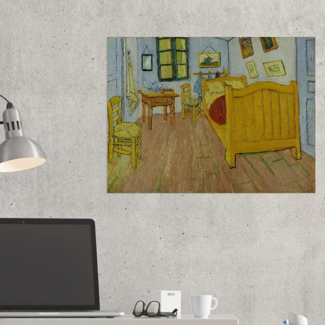 Vincent Van Gogh, Bedroom in Arles, 1st Version Foil Prints (In Situ (Desk 2))
