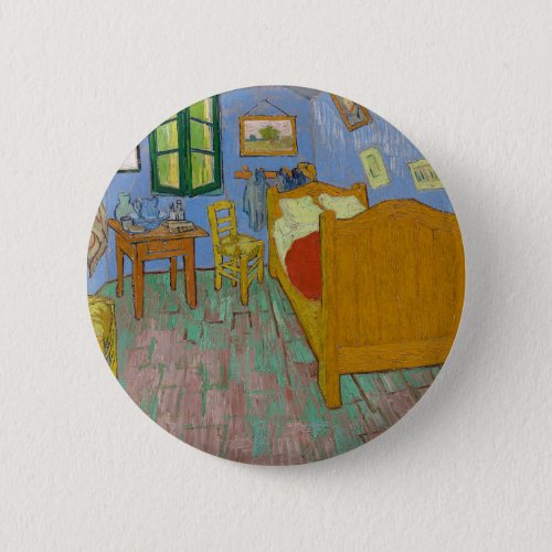 Vincent Van Gogh Bedroom Painting Button