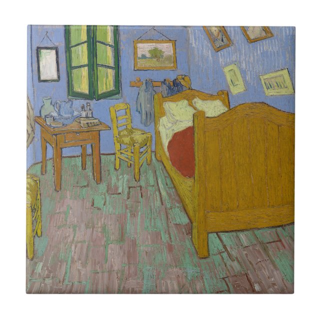Vincent Van Gogh Bedroom Painting Ceramic Tile (Front)