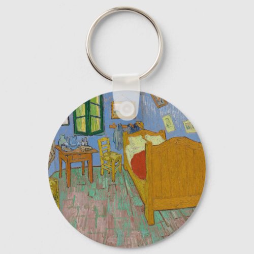 Vincent Van Gogh Bedroom Painting Keychain