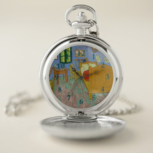 Vincent Van Gogh Bedroom Painting Pocket Watch