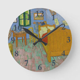 Vincent Van Gogh Bedroom Painting Round Clock