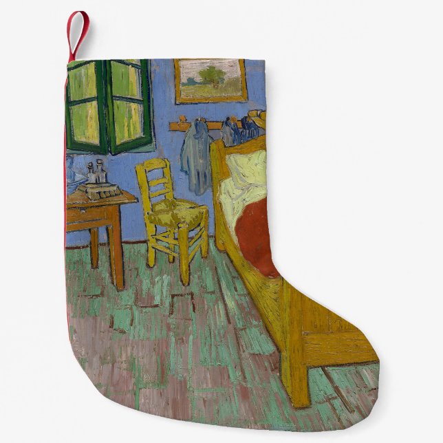 Vincent Van Gogh Bedroom Painting Small Christmas Stocking (Front)