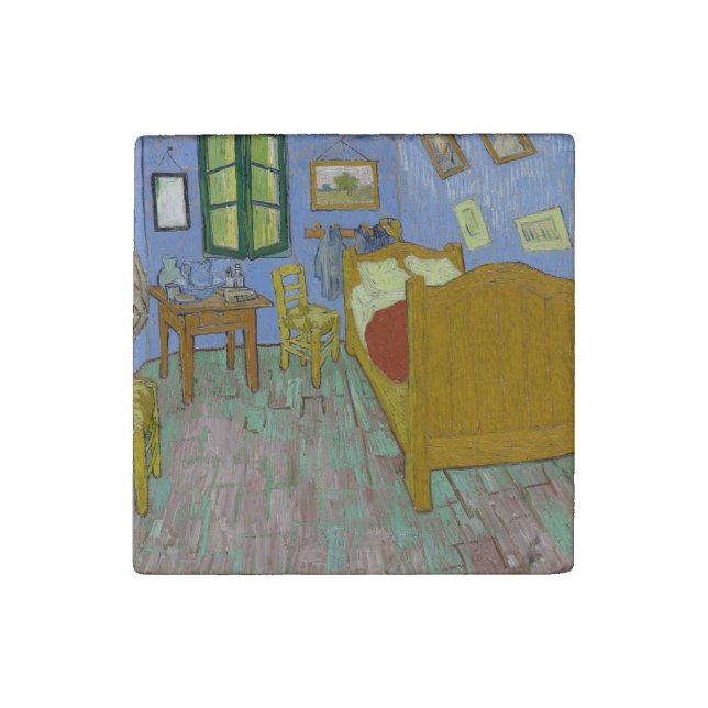 Vincent Van Gogh Bedroom Painting Stone Magnet (Fourth Magnet)