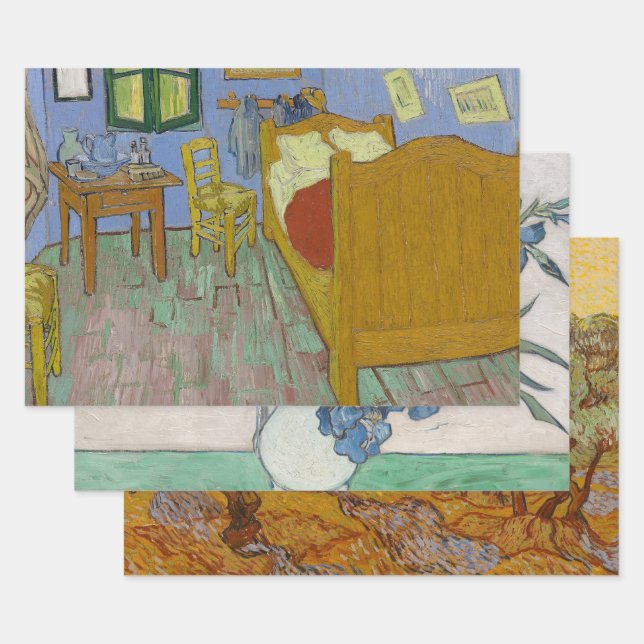 Vincent Van Gogh Bedroom Painting Wrapping Paper Sheets (Set)