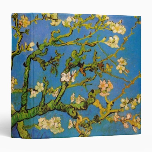 Vincent van Gogh - Blossoming Almond Tree 3 Ring Binder (Front/Spine)
