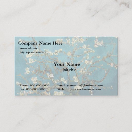 Customizable Vincent van Gogh, Blossoming Almond Tree Business Cards