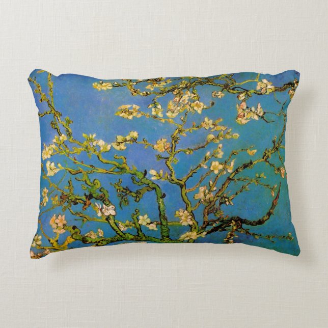 Vincent van Gogh - Blossoming Almond Tree Decorative Pillow (Front)