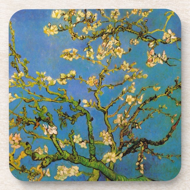 Vincent van Gogh - Blossoming Almond Tree Drink Coaster (Front)