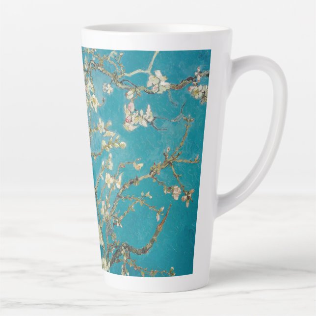 Vincent van Gogh Blossoming Almond Tree enhan Latte Mug (Right)