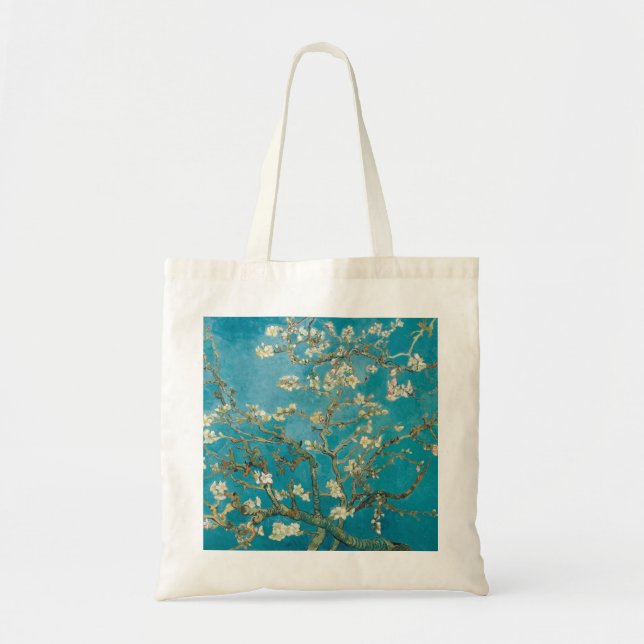 Vincent van Gogh Blossoming Almond Tree enhan Tote Bag (Front)