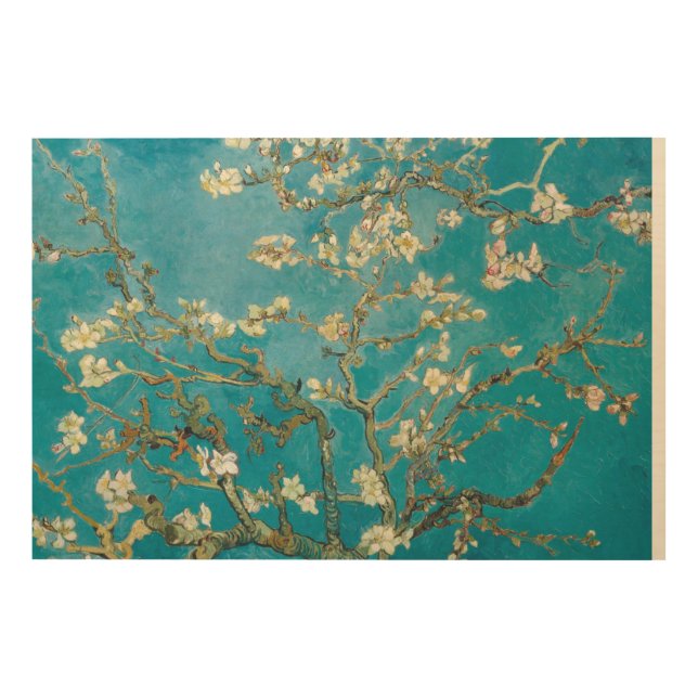 Vincent van Gogh Blossoming Almond Tree enhan Wood Wall Art (Front)