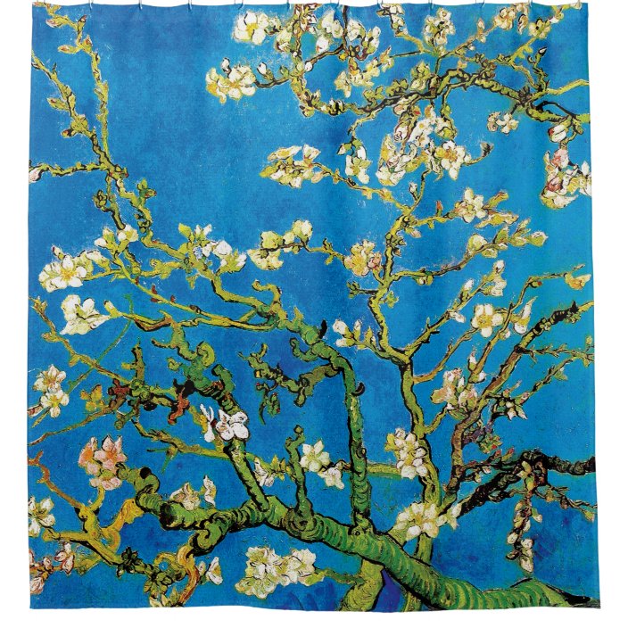Vincent Van Gogh Blossoming Almond Tree Fine Art Shower Curtain Zazzle Com