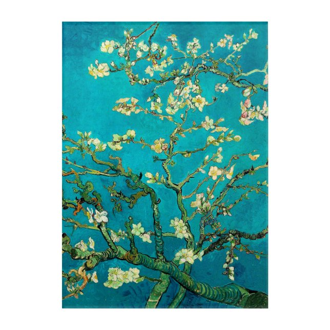 Vincent Van Gogh Blossoming Almond Tree Floral Art (Front)