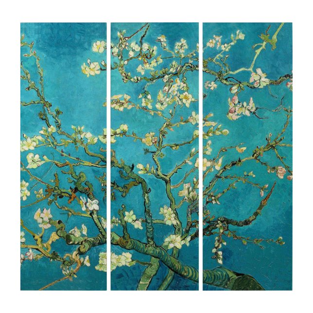 Vincent Van Gogh Blossoming Almond Tree Floral Art (Front)