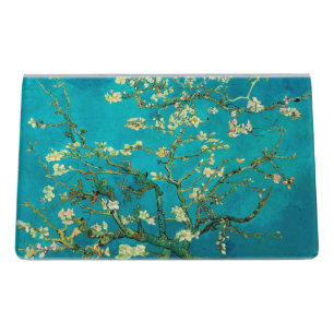 Vincent Van Gogh Blossoming Almond Tree Floral Art Desk Business Card Holder