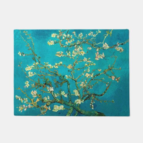 Vincent Van Gogh Blossoming Almond Tree Floral Art Doormat