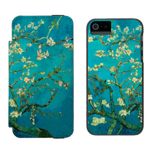 Vincent Van Gogh Blossoming Almond Tree Floral Art Wallet Case For iPhone SE/5/5s