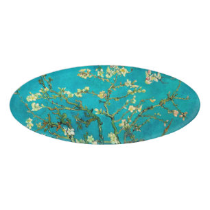 Vincent Van Gogh Blossoming Almond Tree Floral Art Name Tag
