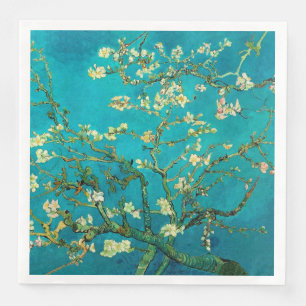 Vincent Van Gogh Blossoming Almond Tree Floral Art Paper Dinner Napkins