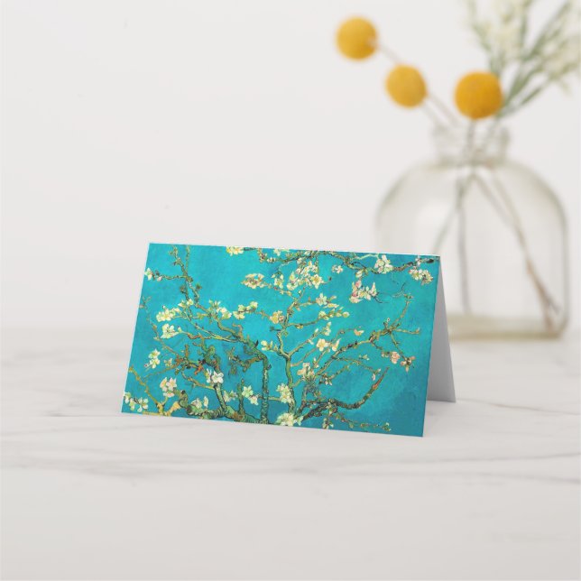 Vincent Van Gogh Blossoming Almond Tree Floral Art Place Card (Front)