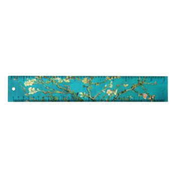 Vincent Van Gogh Blossoming Almond Tree Floral Art Ruler by artfoxx at Zazzle