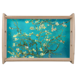 Vincent Van Gogh Blossoming Almond Tree Floral Art Serving Tray