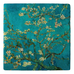 Vincent Van Gogh Blossoming Almond Tree Floral Art Trivet