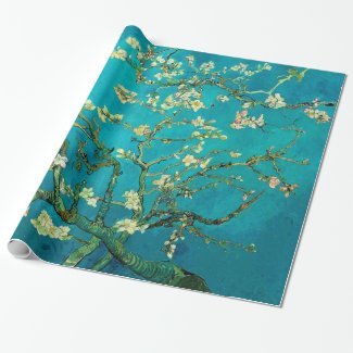 Vincent Van Gogh Blossoming Almond Tree Floral Art Gift Wrap Paper