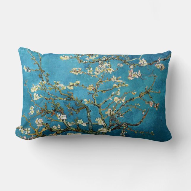 Vincent van Gogh, Blossoming Almond Tree Lumbar Pillow (Front)