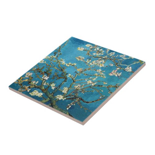Vincent van Gogh Blossoming Almond Tree Tile
