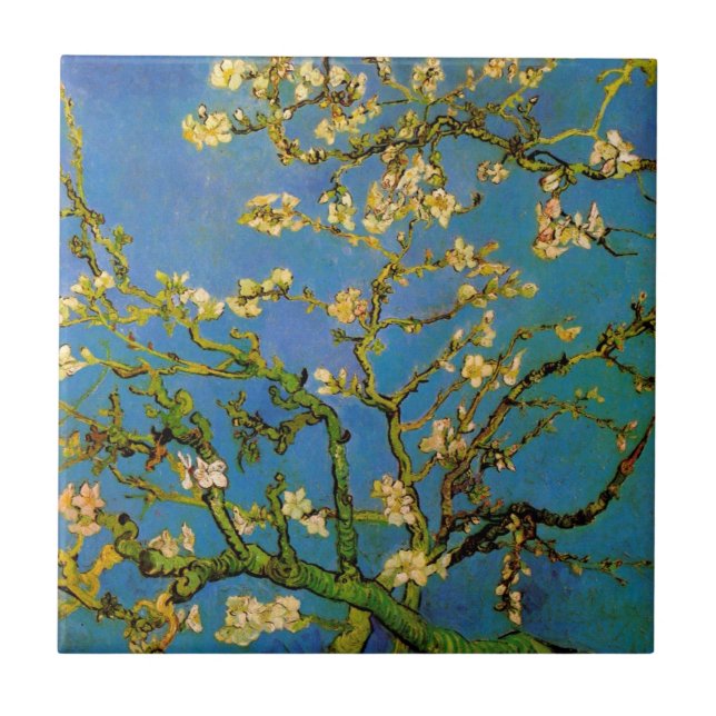 Vincent van Gogh - Blossoming Almond Tree Tile (Front)