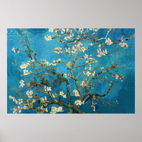 Vincent van Gogh Blossoming Almond Tree Vintage Poster