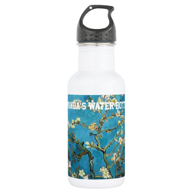 Vincent van Gogh, Blossoming Almond Tree Water Bottle (Front)