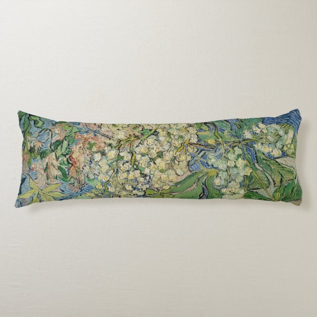 Vincent van Gogh | Blossoming Chestnut Branches Body Pillow (Front)