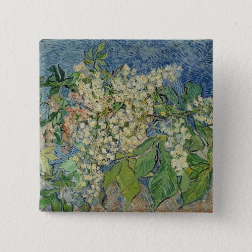 Vincent van Gogh  Blossoming Chestnut Branches Button