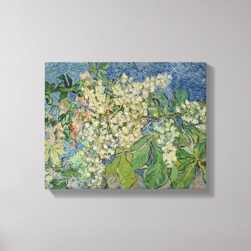 Vincent van Gogh  Blossoming Chestnut Branches Canvas Print