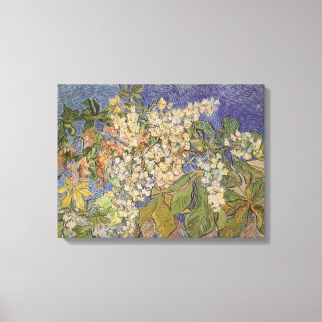 Vincent van Gogh - Blossoming Chestnut Branches Canvas Print (Front)