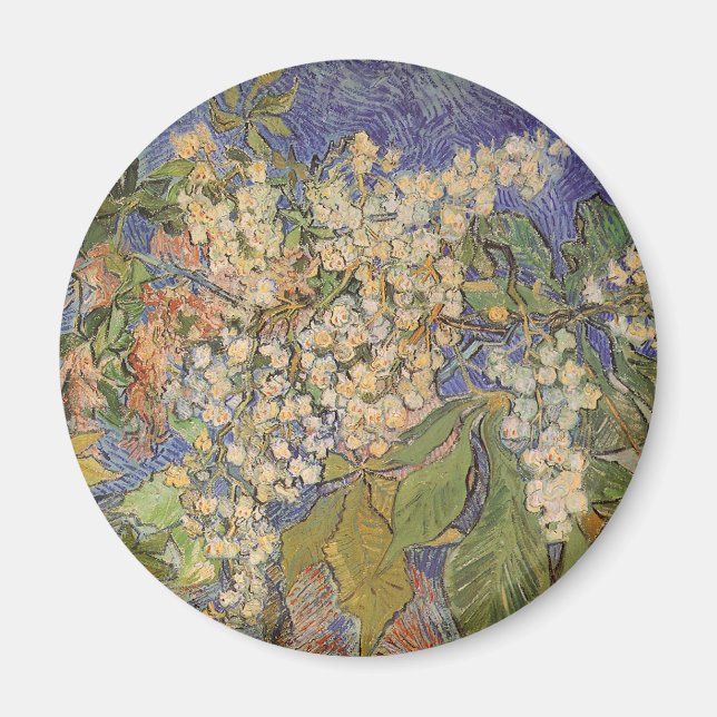 Vincent van Gogh - Blossoming Chestnut Branches Magnet (Front)