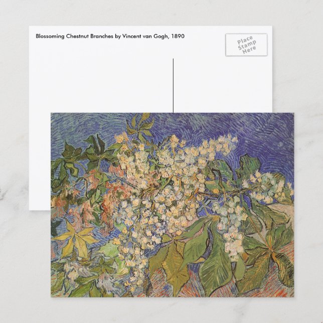 Vincent van Gogh - Blossoming Chestnut Branches Postcard (Front/Back)