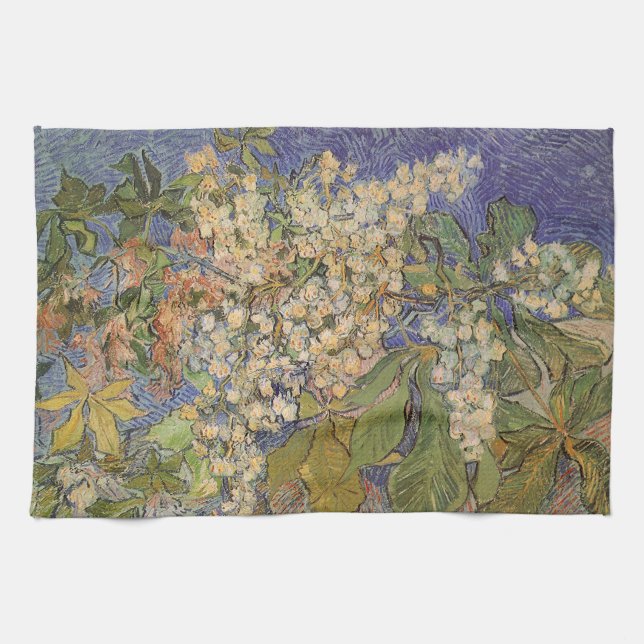 Vincent van Gogh - Blossoming Chestnut Branches Towel (Horizontal)