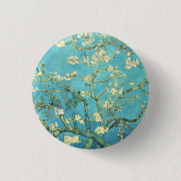Vincent van Gogh Blossomong Almond Tree     Button